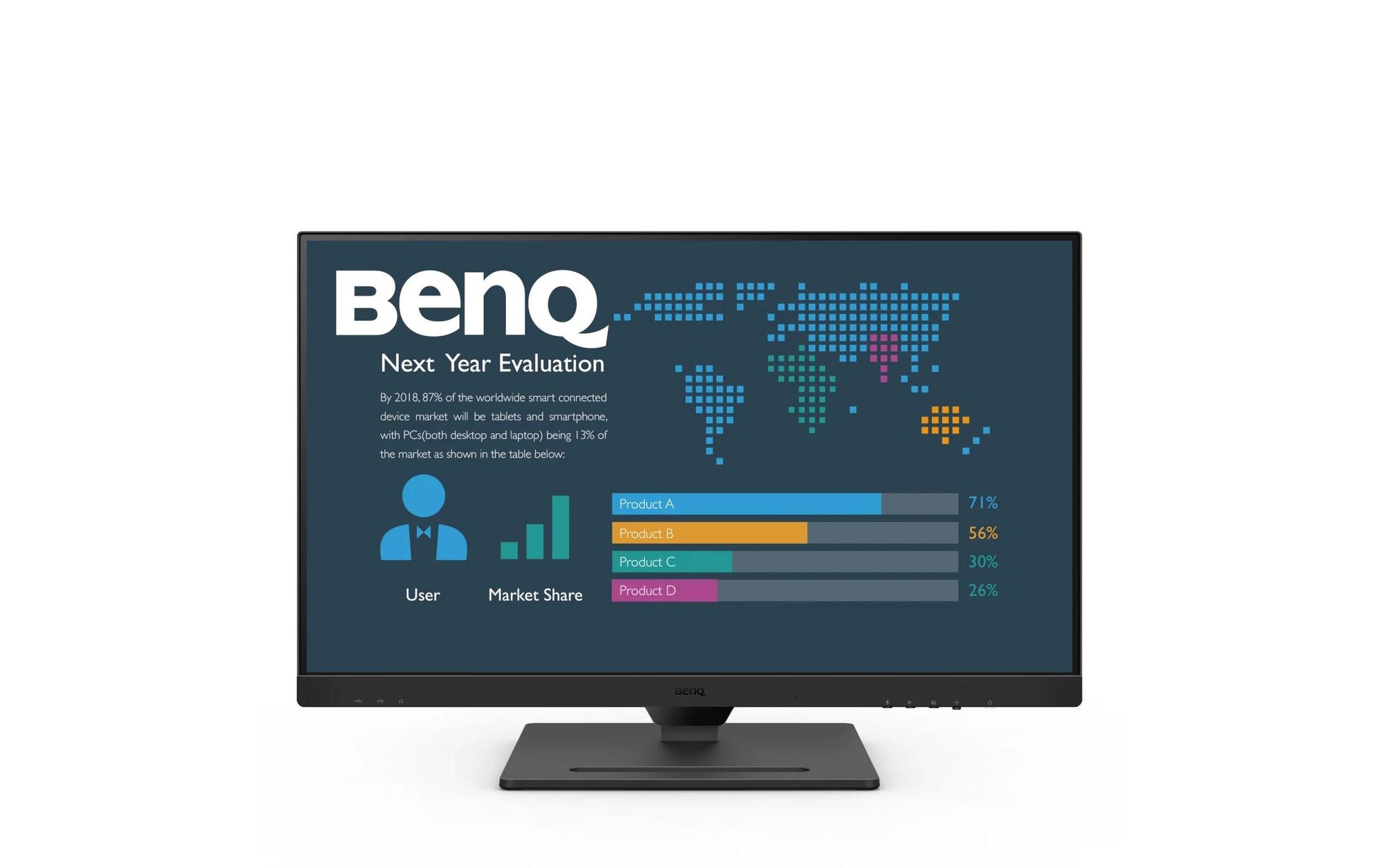 BenQ BL2790QT – Monitor, 27", 2560 × 1440 (WQHD), IPS, 350 cd/m², 5 ms Reaktionszeit, 2× DisplayPort