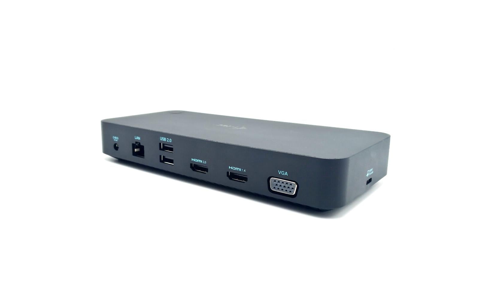 i-tec Dockingstation – USB-C, 2× HDMI, 1× VGA, 100 W PD, GbE, 3,5 mm Audio, für Windows/Mac/Android