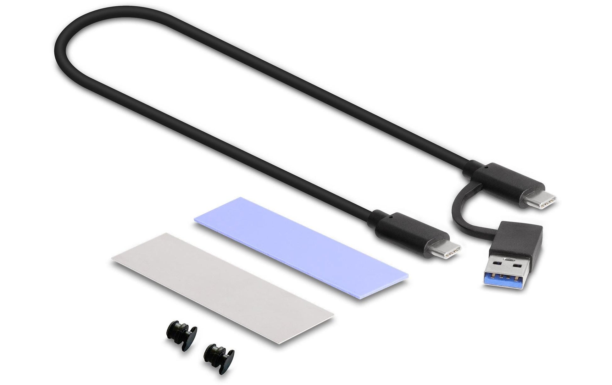 DeLOCK 1-Bay Gehäuse – M.2 NVMe/PCIe, SATA SSD, USB-C 10 Gbit/s
