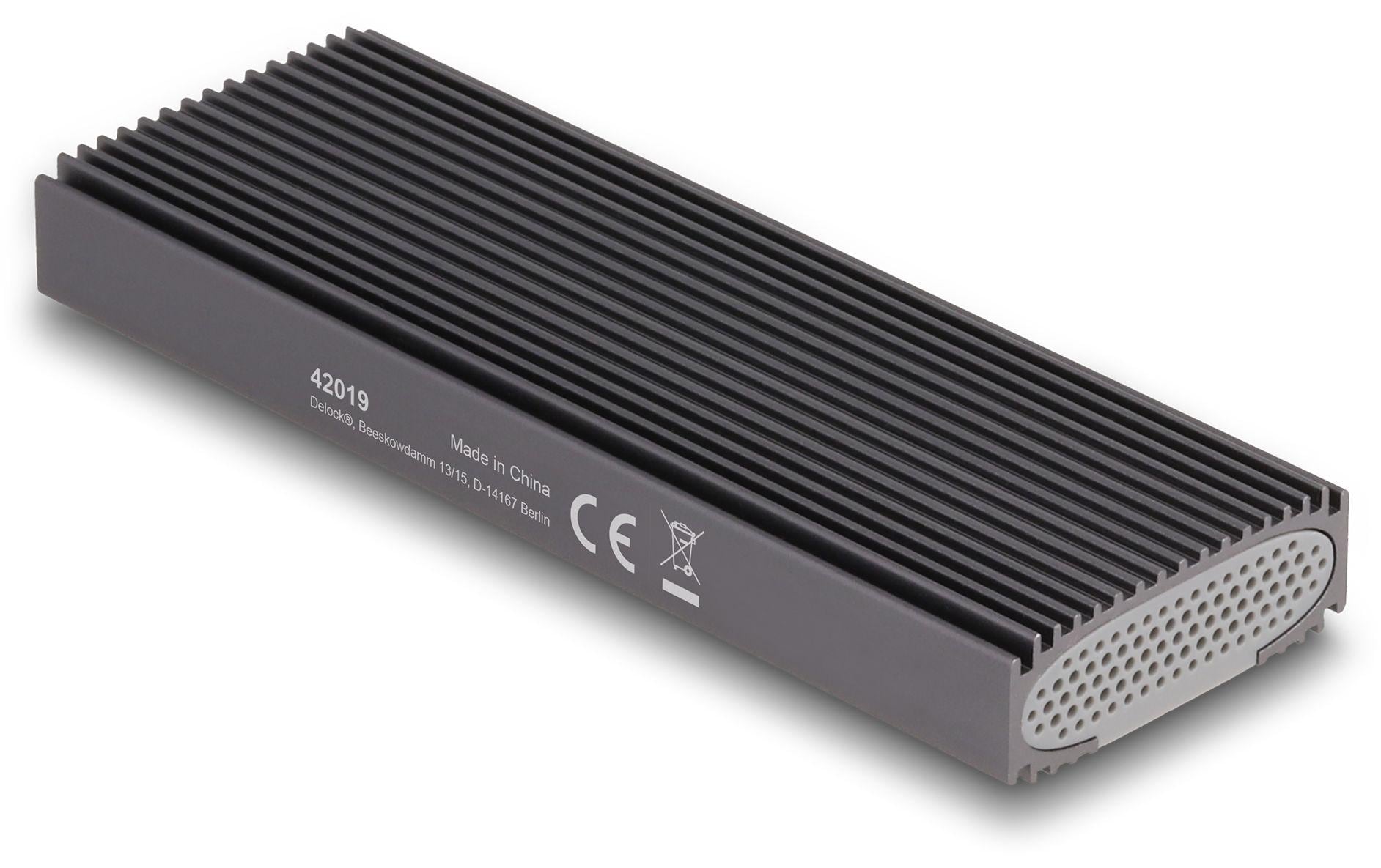 DeLOCK 1-Bay Gehäuse – M.2 NVMe/PCIe, SATA SSD, USB-C 10 Gbit/s