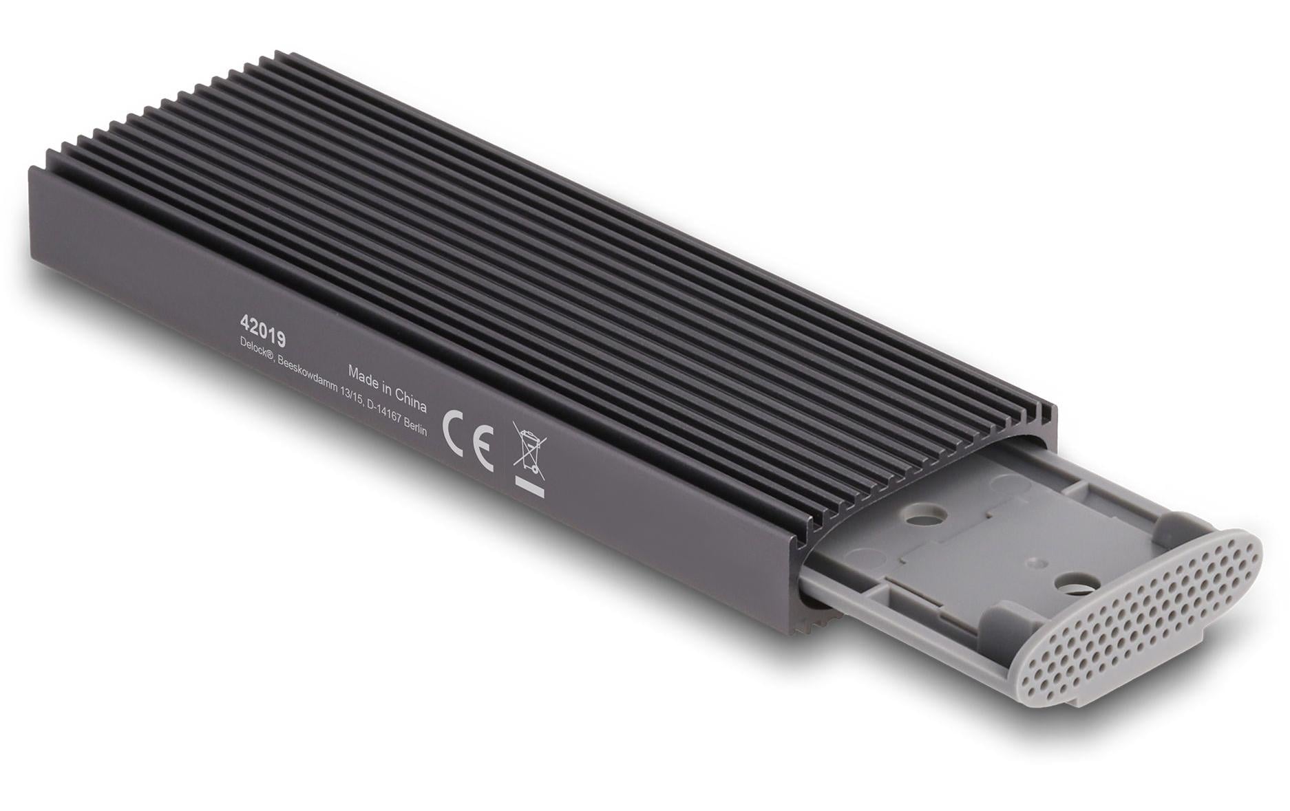 DeLOCK 1-Bay Gehäuse – M.2 NVMe/PCIe, SATA SSD, USB-C 10 Gbit/s