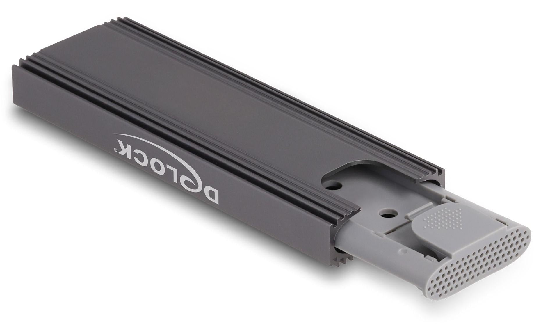 DeLOCK 1-Bay Gehäuse – M.2 NVMe/PCIe, SATA SSD, USB-C 10 Gbit/s