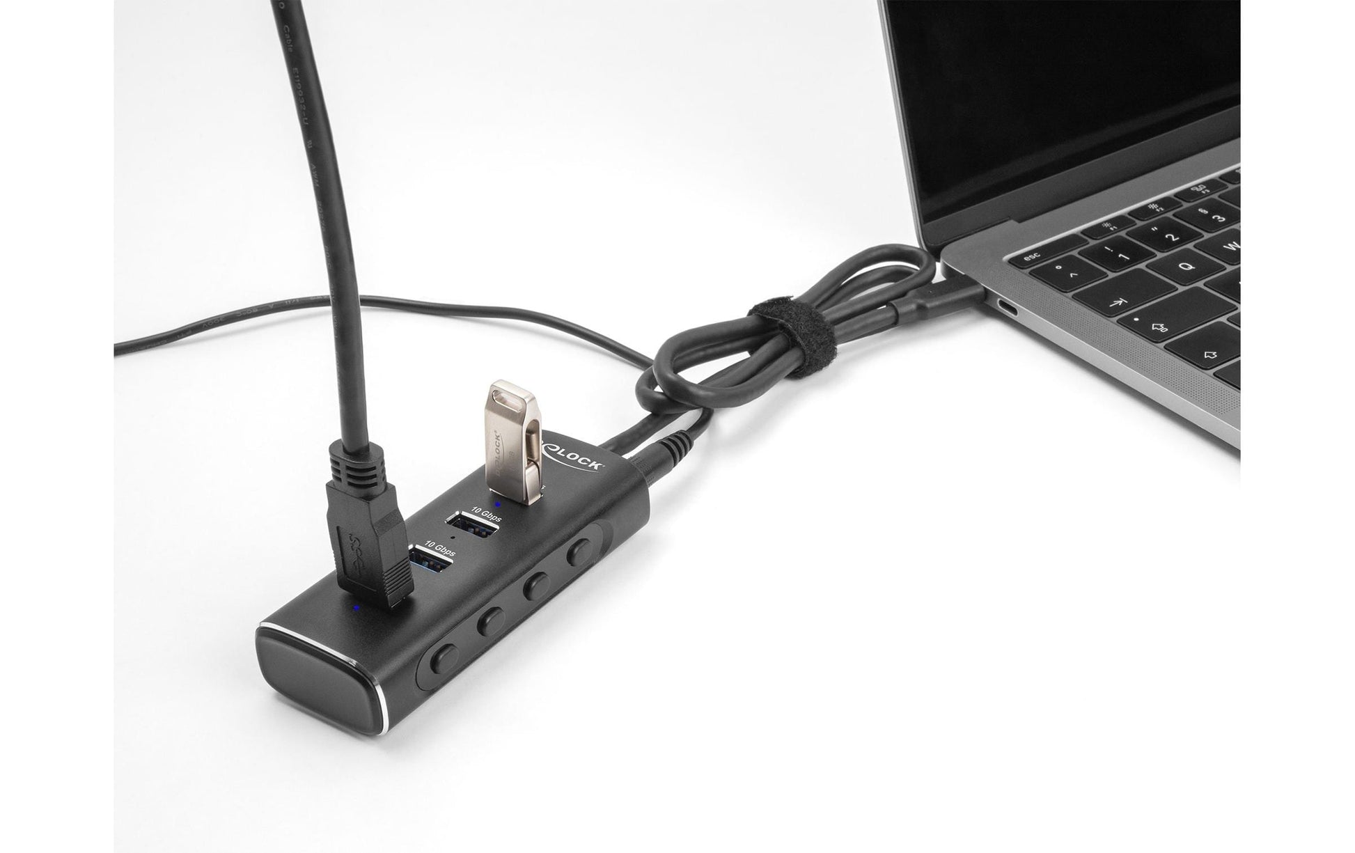 DeLOCK USB-Hub – USB-C, 4× USB-A, 1× USB-C, 10 Gbit/s, für Windows/Mac/ChromeOS
