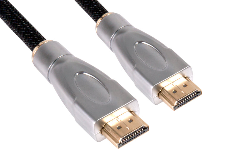 CLUB3D HDMI Kabel HDMI 2.0 4K 60 Hz – 1 m – Schwarz/Silber