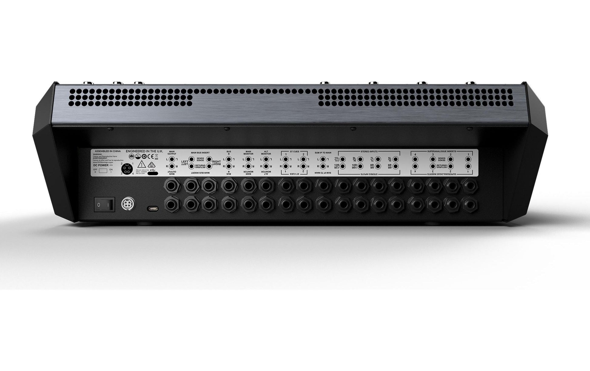 Solid State Logic BiG SiX – Studio-Mixer, 4-Kanal (Mic/Line), 12 Stereoeingänge, USB, Talkover, Schwarz