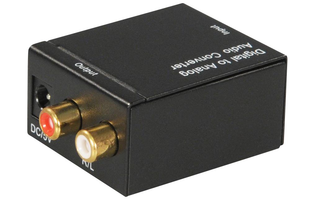 Satelliten tv zubehör Maxtrack – Audio-Konverter – Toslink zu Cinch – Stereo