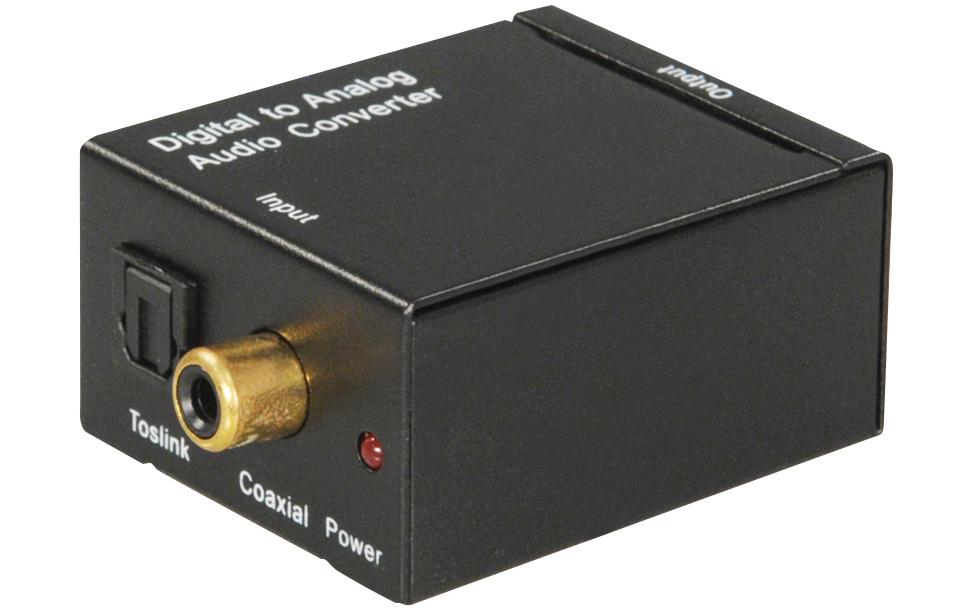 Satelliten tv zubehör Maxtrack – Audio-Konverter – Toslink zu Cinch – Stereo