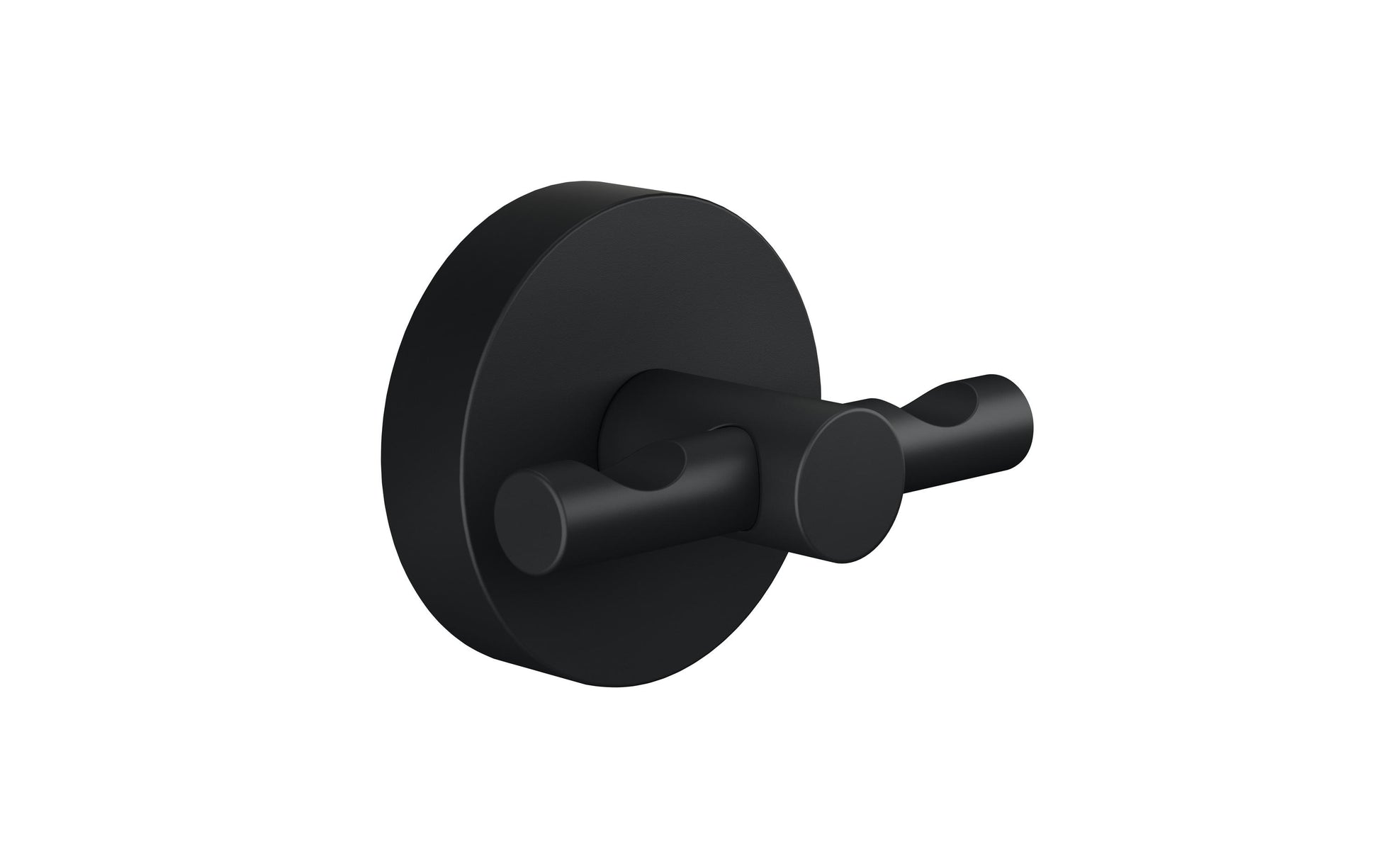 TESA Haken MOON BLACK – 6,5×5×5,3 cm, Metall, Wandmontiert, Schwarz matt