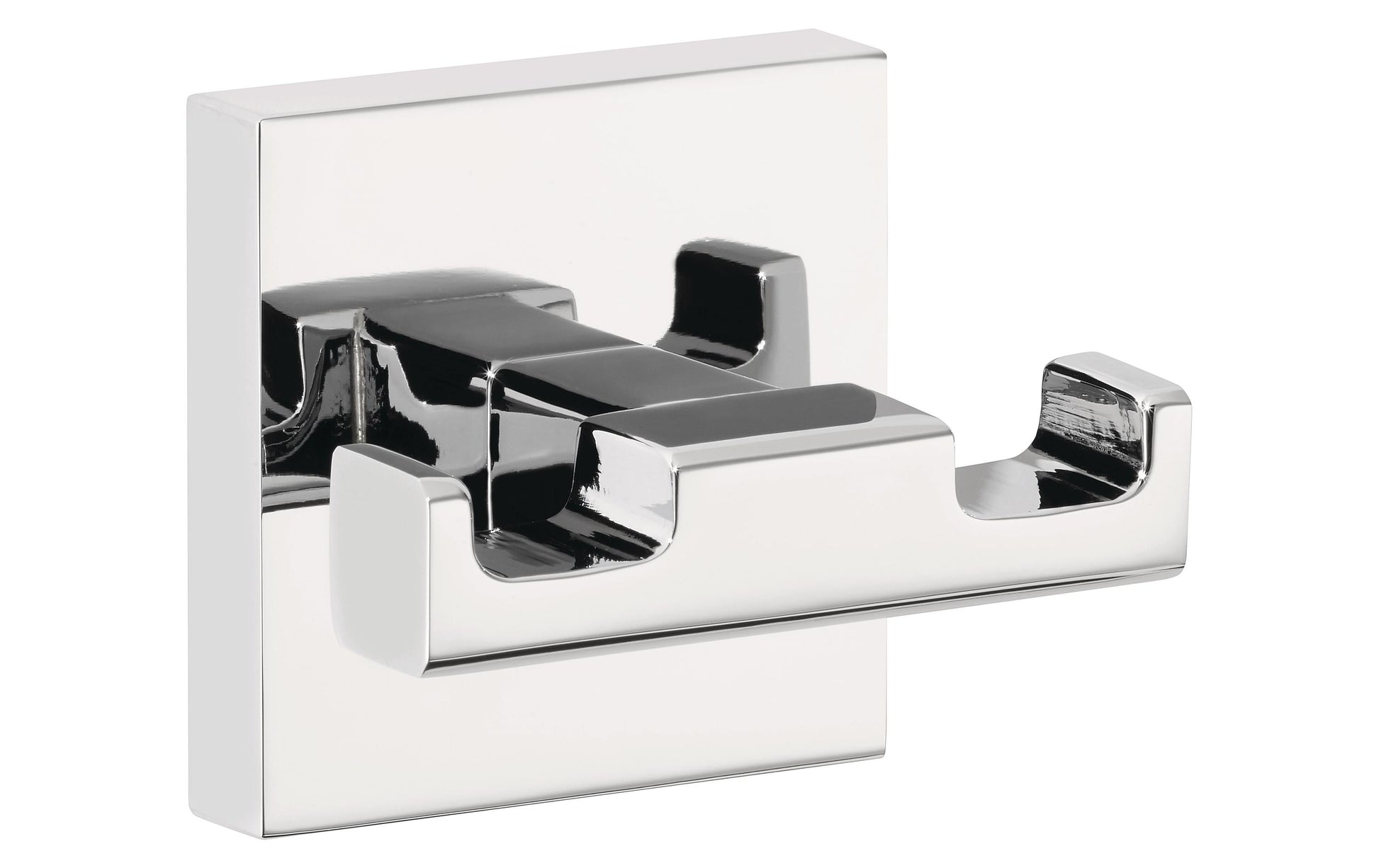 TESA DELUXXE Doppelhaken – Metall, Chrom, 6 kg, Wandmontiert, 6×4,4×5 cm