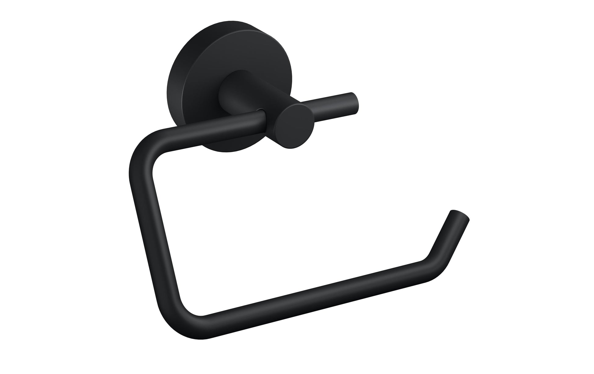 TESA MOON BLACK – Toilettenpapierhalter – Stahl matt, schwarz, wandmontiert, klebend, 14 × 5,3 × 9,9 cm