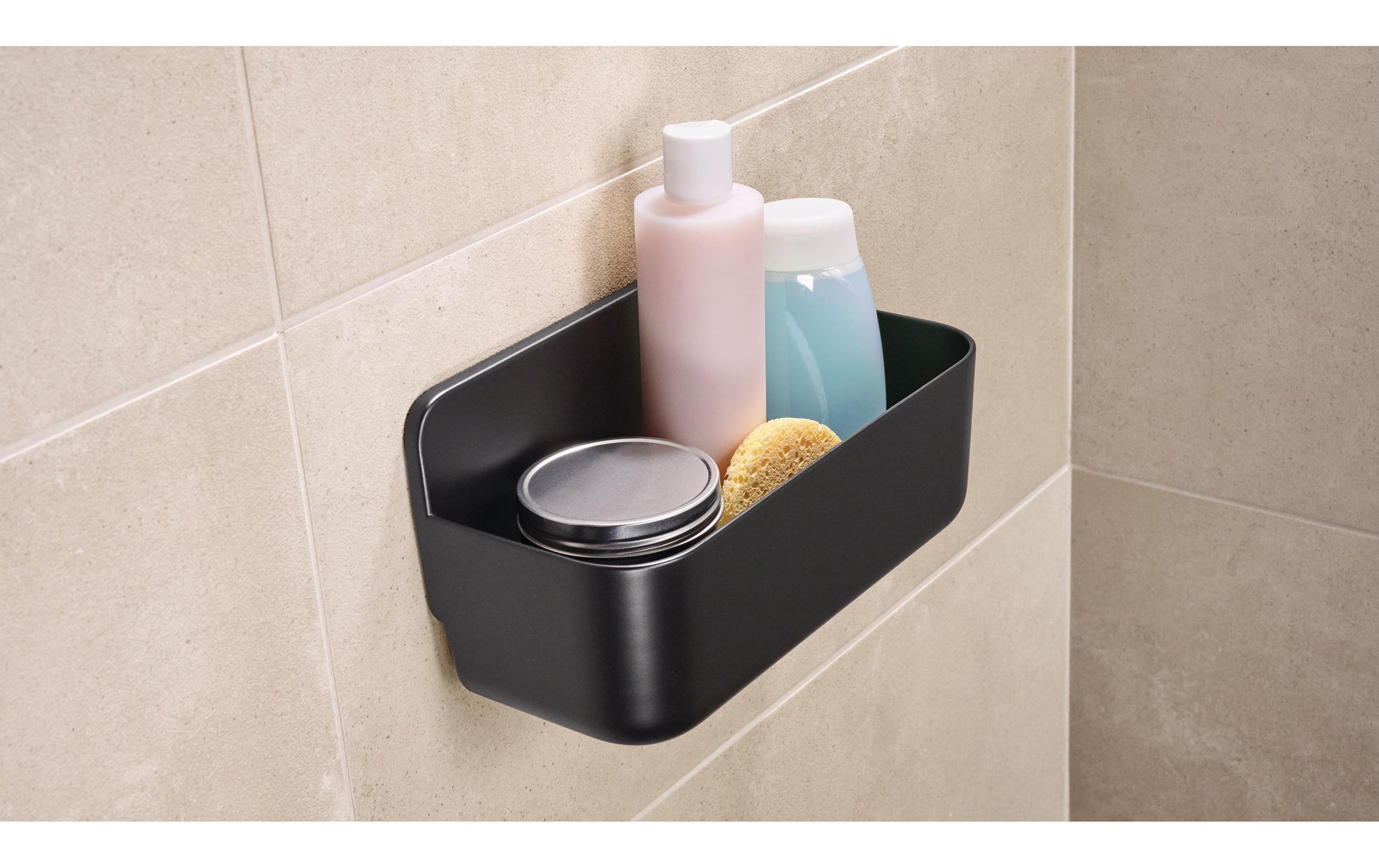 TESA Aufbewahrungsbox (Bad) LAVAA – ABS, 26×11×13 cm, Schwarz