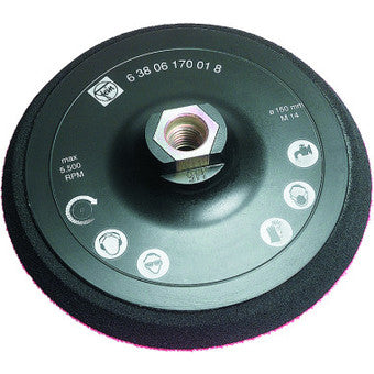 FEIN Stützteller 150 mm – zum Polieren – 1 Stk – für WPO 14-15 E, WPO 14-25 E, WPO 10-25 E