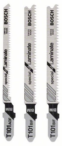 Bosch Professionelles Stichsägeblatt-Set T 101 BIF/2× T 101 AOF – für Laminat – 3-teilig