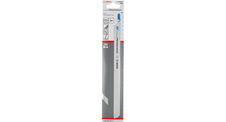 Bosch Professional T 1018 AFP Stichsägeblatt 250 × 1,1 mm Bimetall – für Metall – 3 Stk