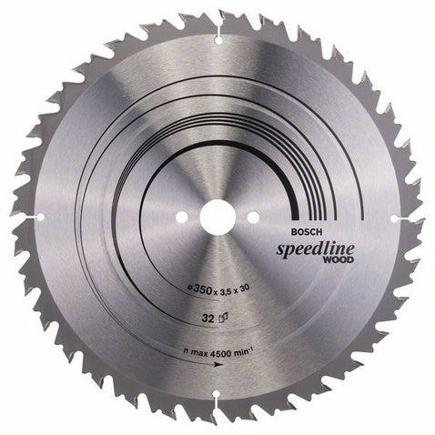 Bosch Professional – Kreissägeblatt, Speedline Wood, 2 608 640 683, 350 mm × 30 mm × 3,5 mm