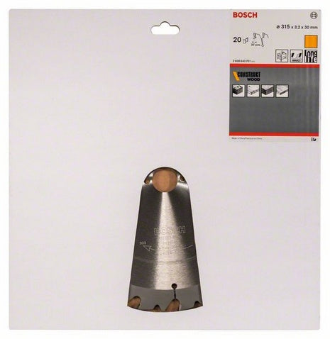 Bosch Professional – Kreissägeblatt, ATB, 20 Zähne, 315 mm × 30 mm × 2,2 mm