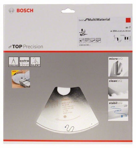 Bosch Professional – Kreissägeblatt, 80 Zähne, 254 mm × 30 mm × 1,8 mm