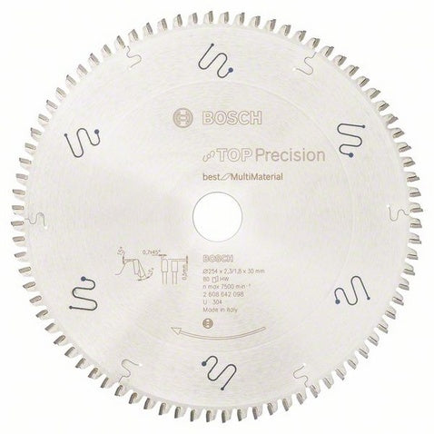 Bosch Professional – Kreissägeblatt, 80 Zähne, 254 mm × 30 mm × 1,8 mm