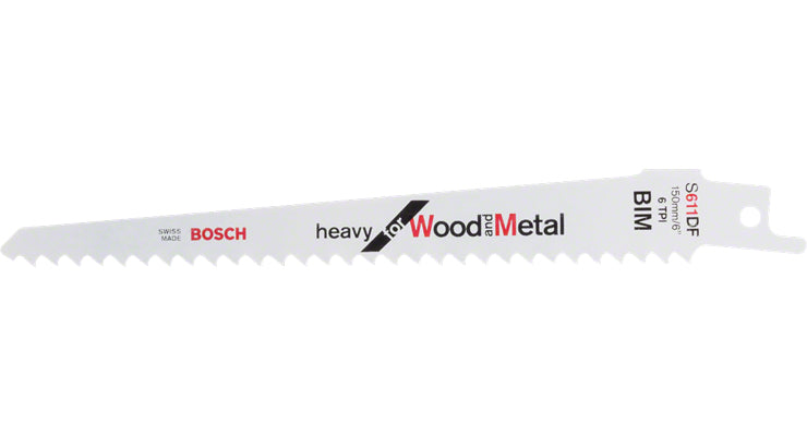 Bosch Professional S 611 DF Säbelsägeblatt – für Holz – 5 Stk
