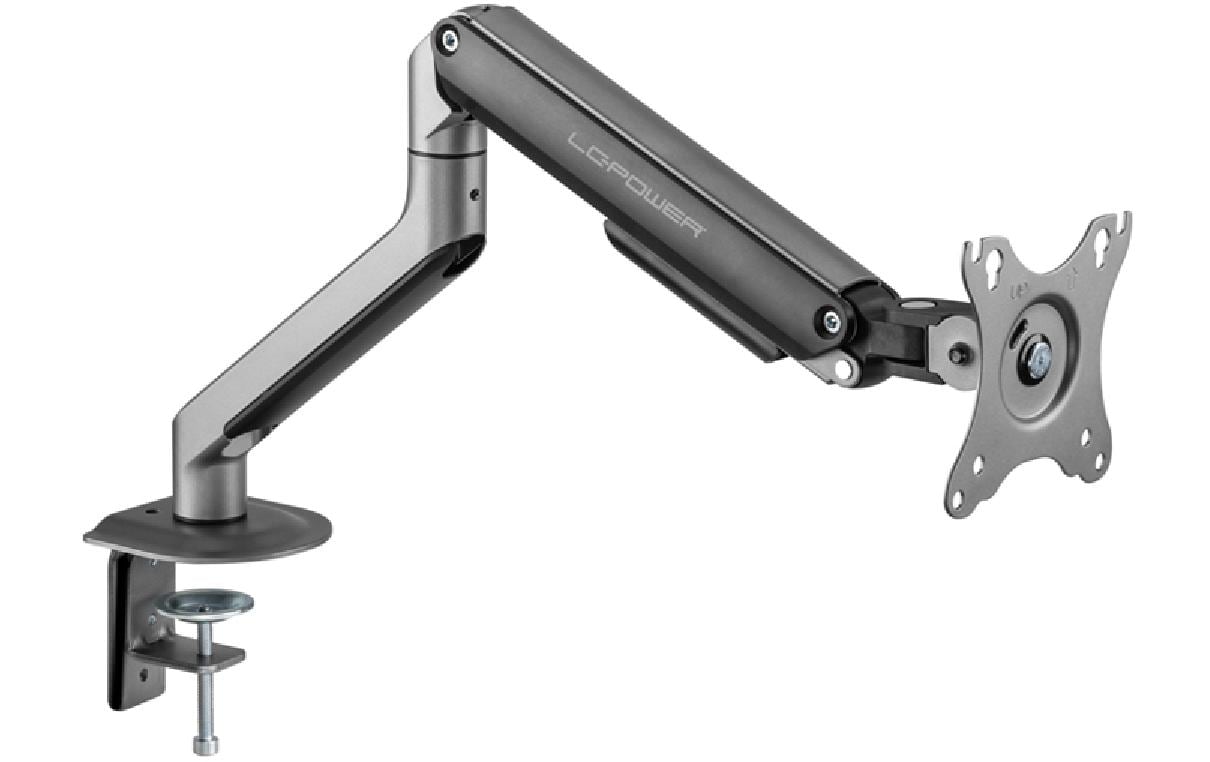 LC-Power LC-EQ-A32B – Monitorarm Tischhalterung – Klemme/Durchführung – 1 Monitor – 17–32" – VESA 75×75/100×100