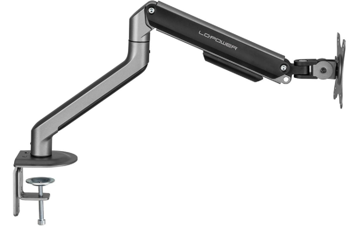 LC-Power LC-EQ-A32B – Monitorarm Tischhalterung – Klemme/Durchführung – 1 Monitor – 17–32" – VESA 75×75/100×100