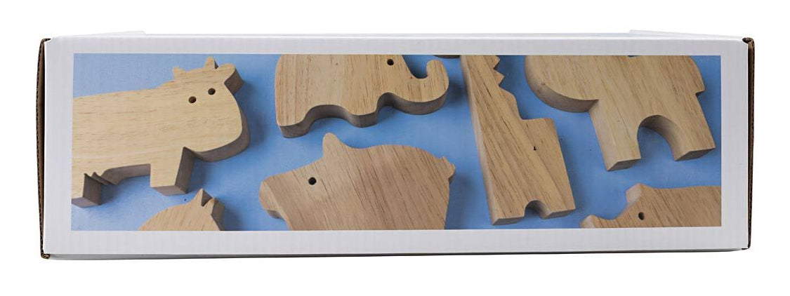 Creativ Company Holzfigur, Gummibaum, Farm & Safari, 2 × 3 cm, 44 Stk.