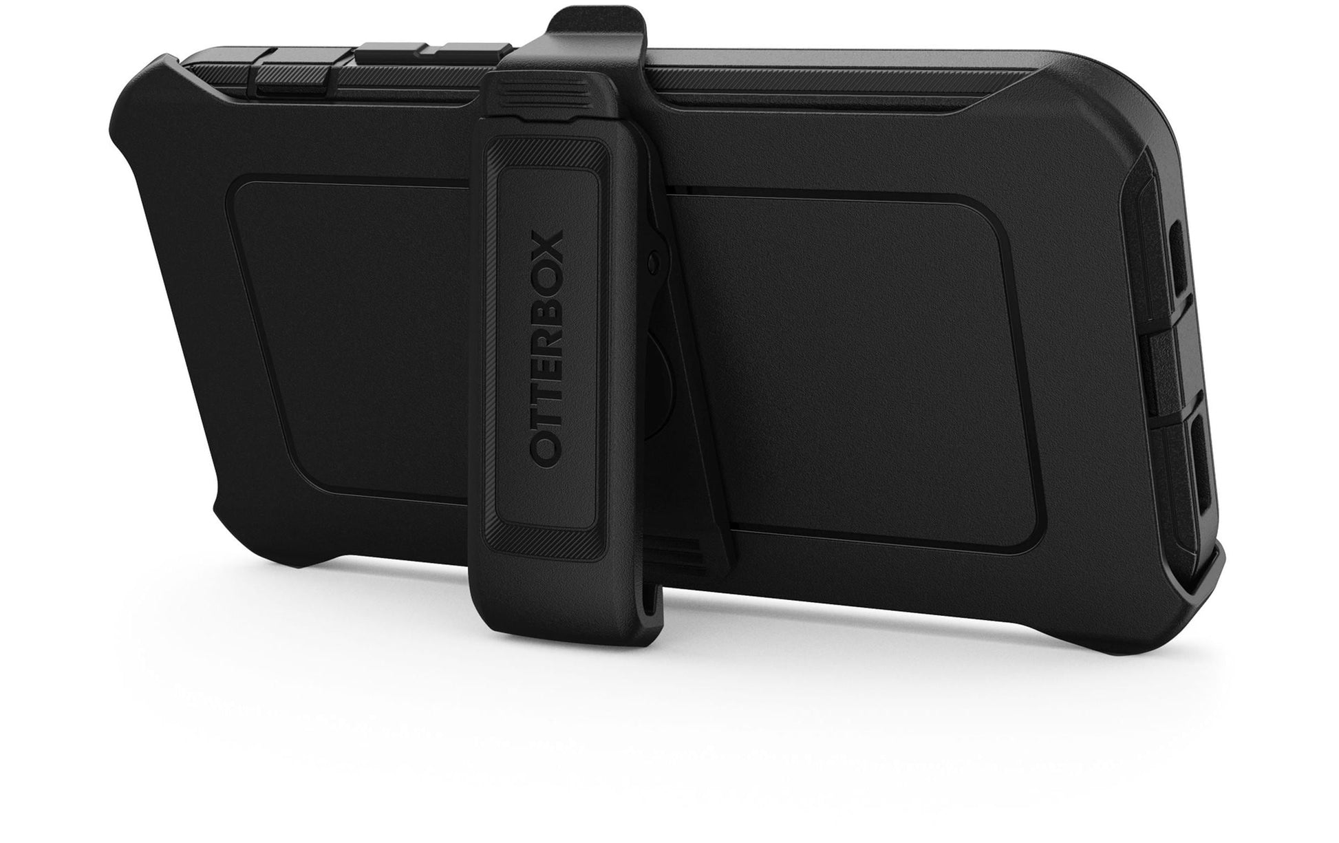 OtterBox Defender Rugged-Case – für Apple iPhone 15 Plus, Gummi, Schwarz, mit Gurtclip