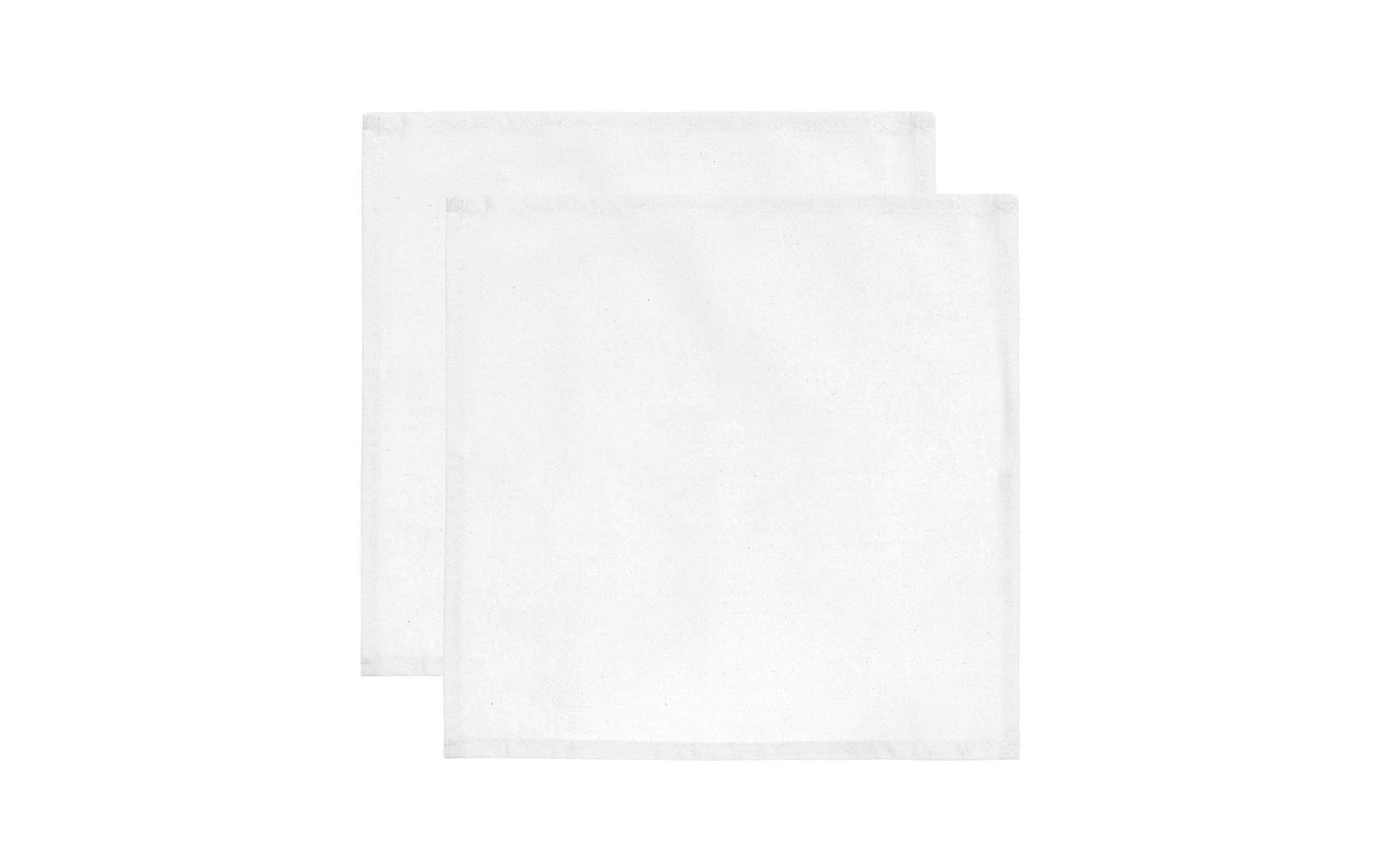 Rico Design Stoffserviette Weiss – 30 × 30 cm, Baumwolle – 2-er-Set