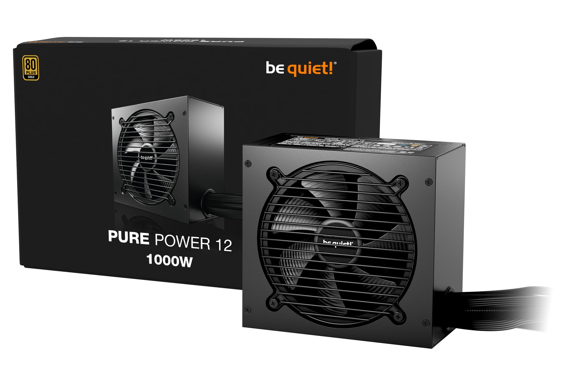 be quiet! be quiet PURE POWER 12 ATX-Netzteil 1000 W 80 PLUS Gold – nicht-modular, ATX 3.1, EPS 2.92 – schwarz