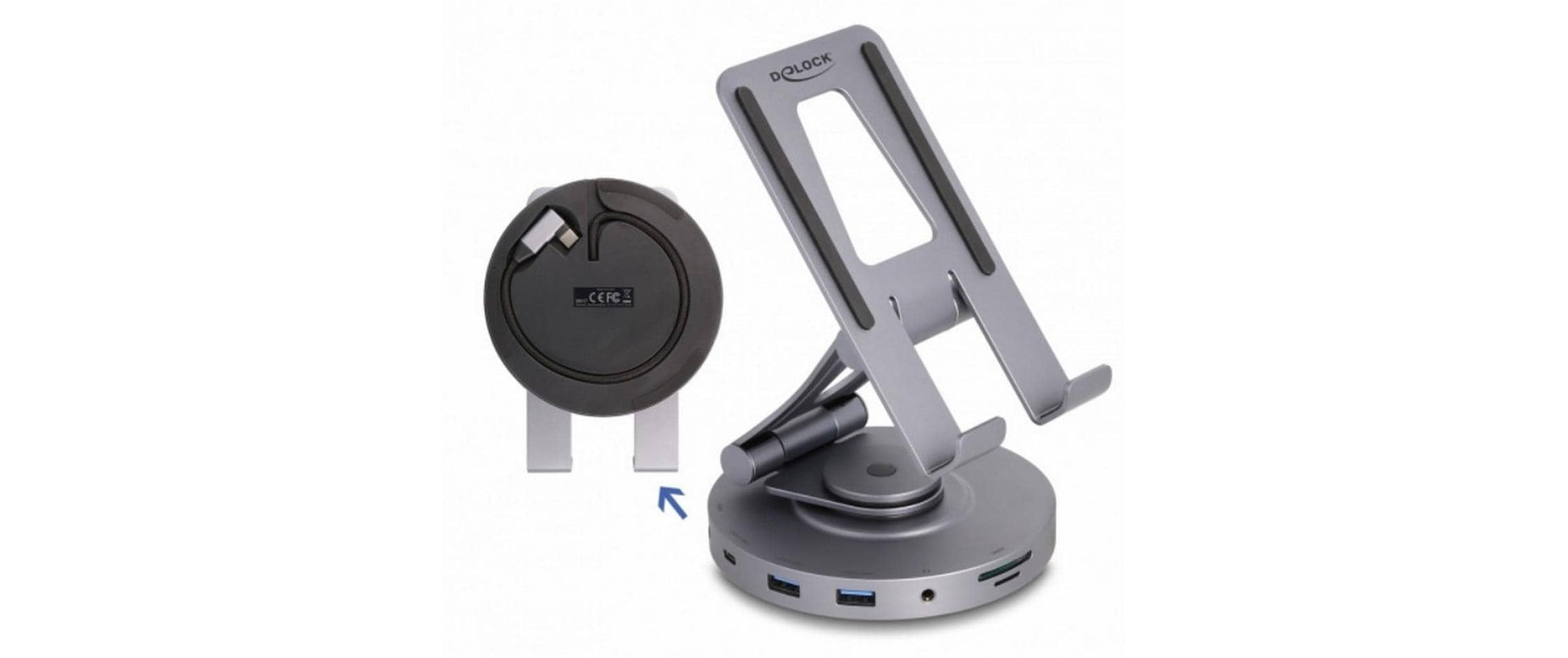 DeLOCK 88017 Dockingstation – USB-C, 1× HDMI, 2× USB-A, SD/microSD, 3,5 mm Audio, für Windows/Mac/Android
