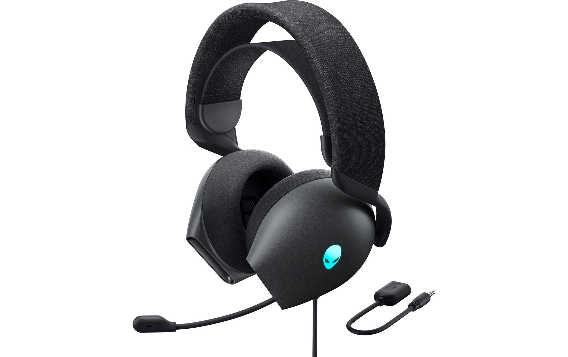 Alienware AW520H Gaming-Headset – Over-Ear, Stereo, Kabelgebunden, 3,5 mm Klinke + USB, Grau