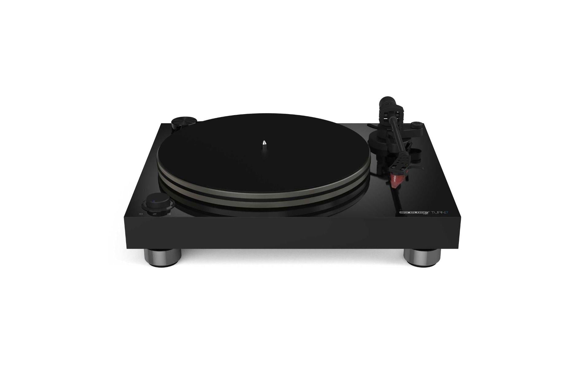 Reloop Turn7 – Plattenspieler – Riemenantrieb, Phono-Preamp, J-Tonarm, Tonabnehmer dabei – Schwarz