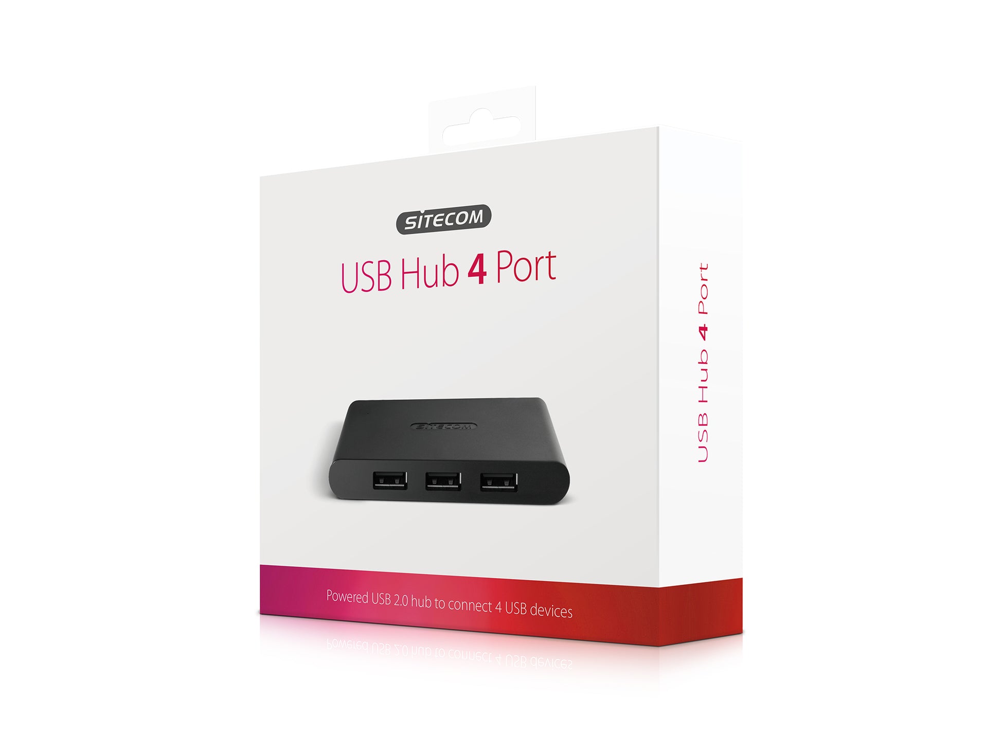 Sitecom CN-081 USB-Hub – USB 2.0, 4× USB-A, für Windows/Mac/Linux