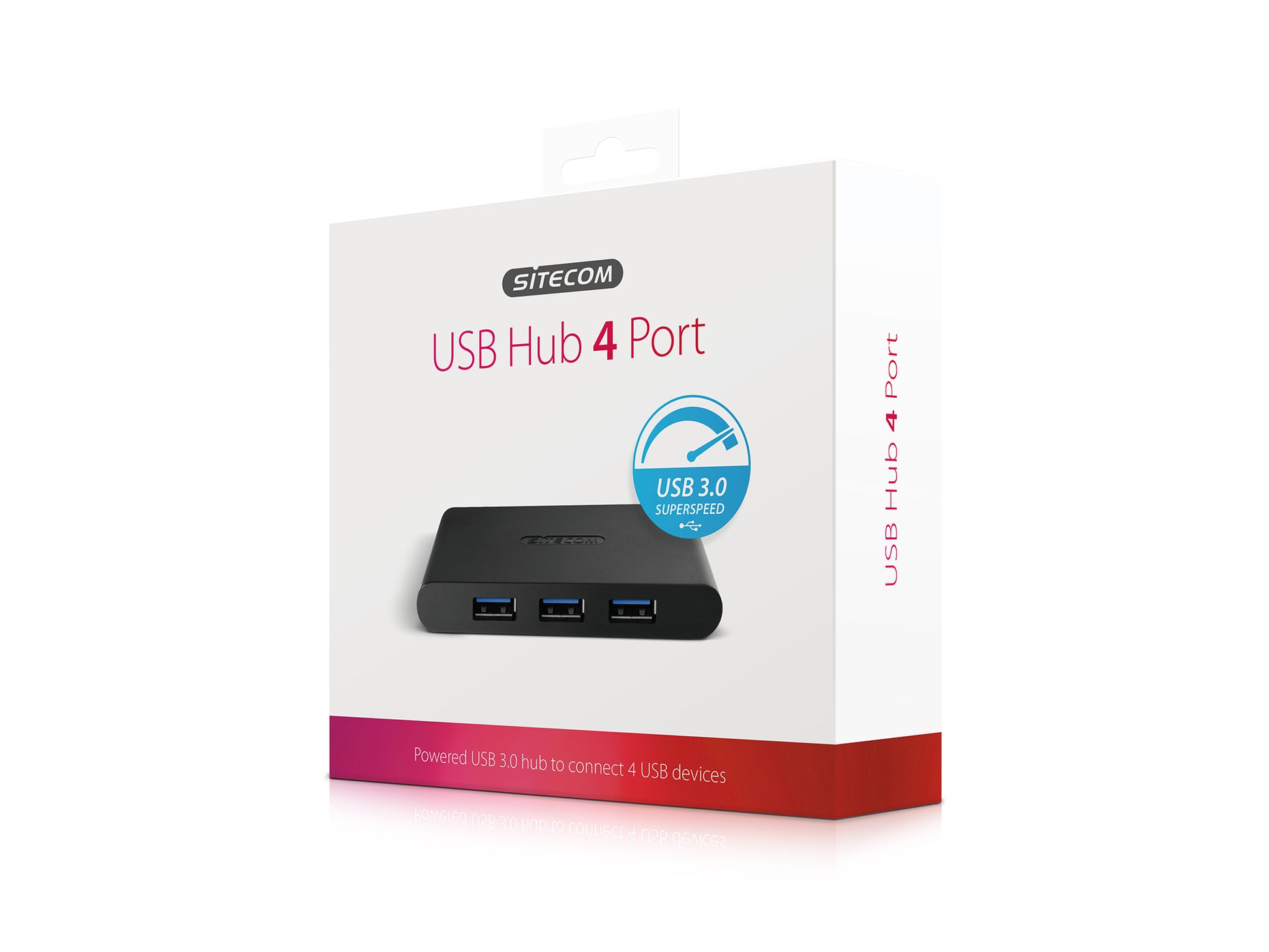 Sitecom CN-083 USB-Hub – USB 3.0, 4× USB-A, für Windows/Mac/Linux