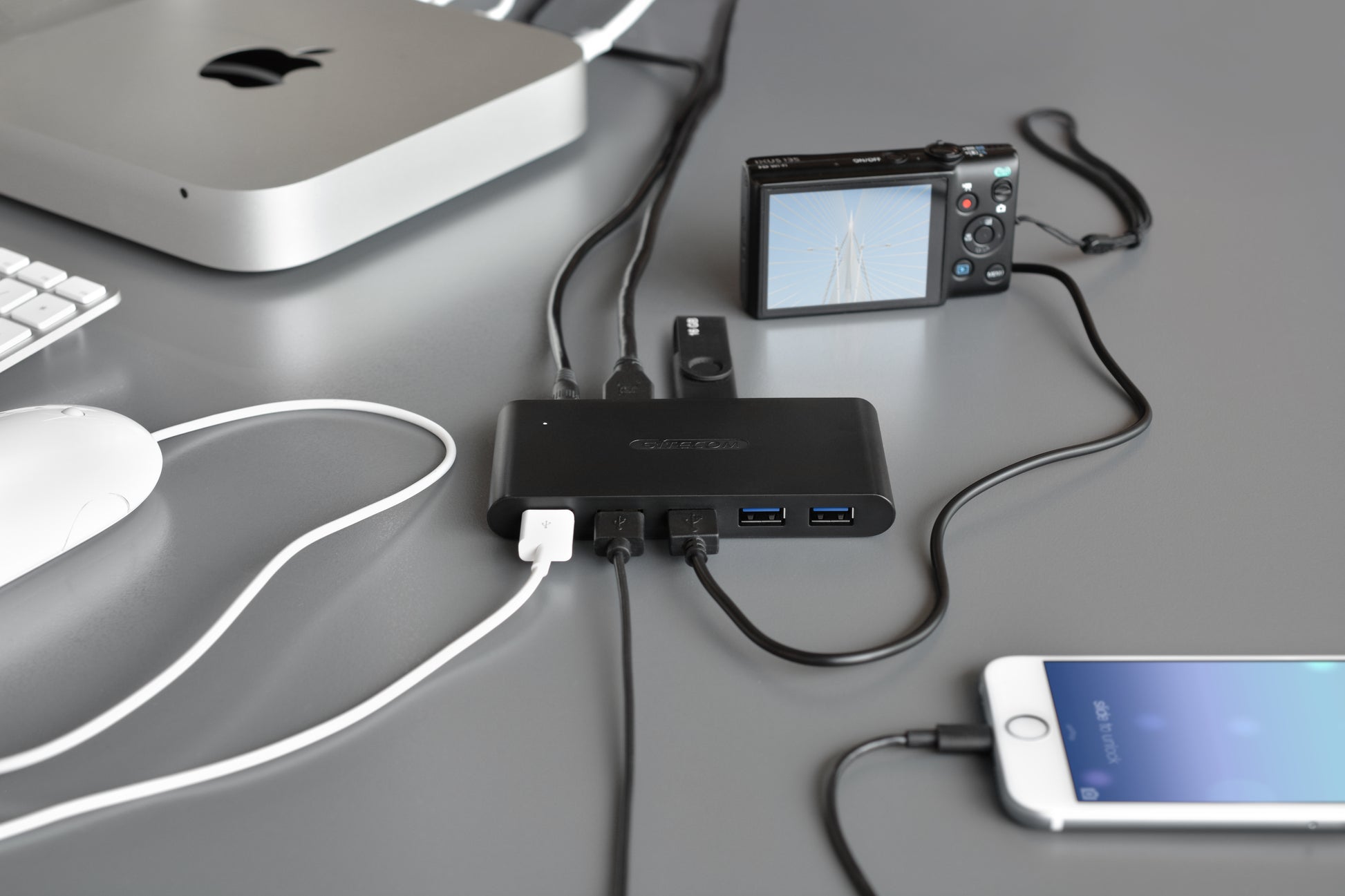 Sitecom CN-084 USB-Hub – USB 3.0, 7× USB-A, für Windows/Mac/Linux