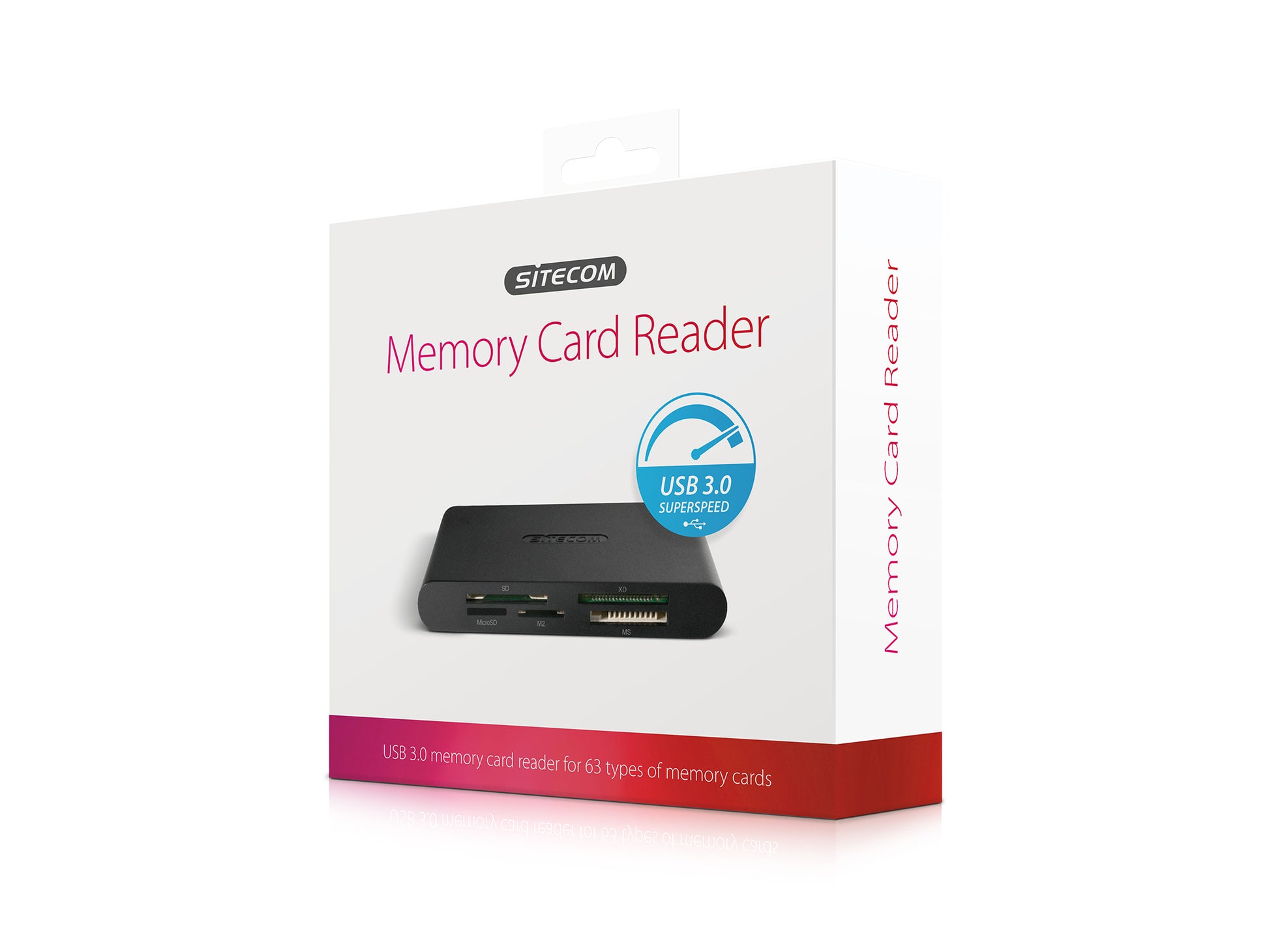 Sitecom MD-061 Kartenleser – für SD/microSD/CF/xD/Memory Stick, USB 3.2 Gen 1 (5 Gbit/s), 1 m – Schwarz