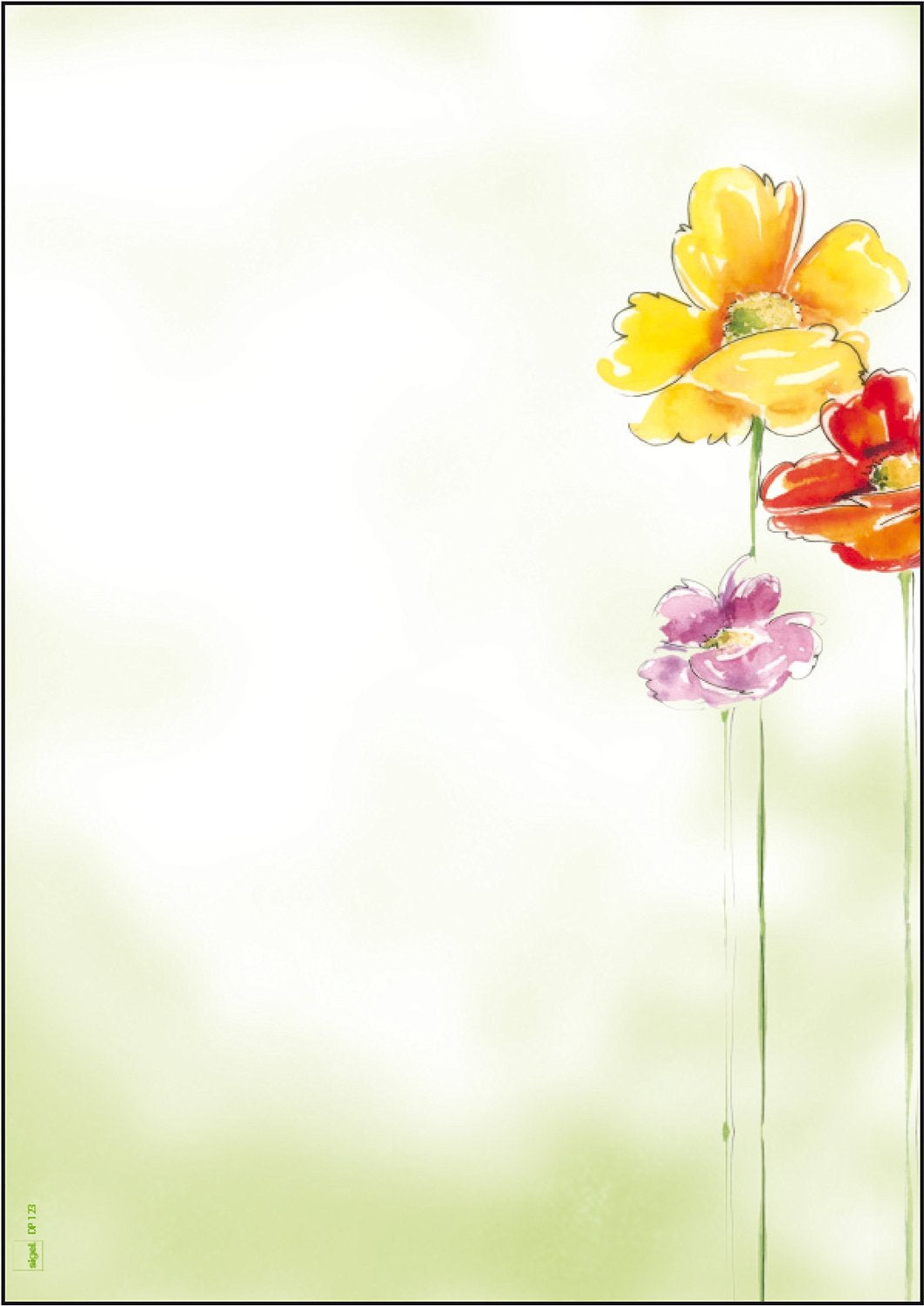 Sigel Designpapier Spring Flowers – A4, 90 g/m², 50 Blatt