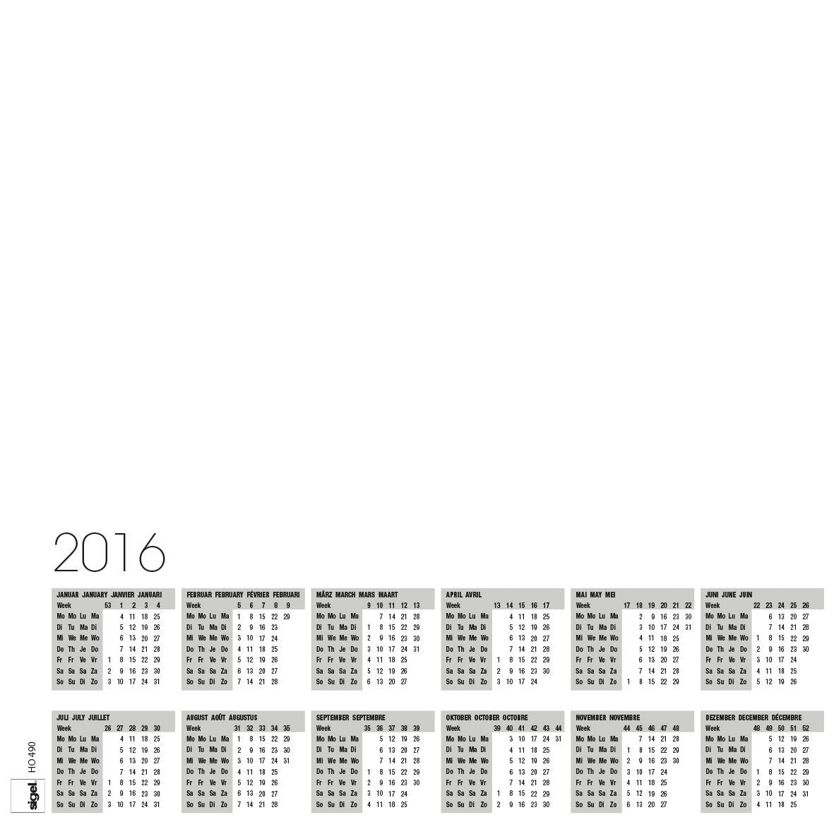 Sigel Memo Kalender-Einlage – 3 Jahre/1 Seite, 59,5 × 41 cm, 2025–2027
