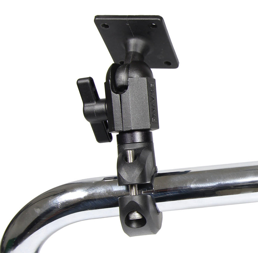 Brodit 215792 – Fahrrad-/Motorrad-Halterung – Klemmhalterung (Lenker), Befestigungsloch 22×31 mm – Schwarz