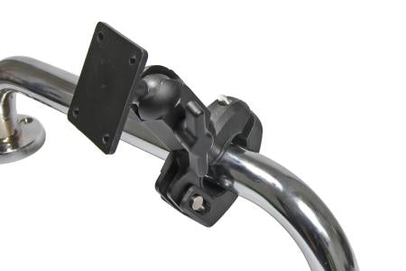 Brodit 215792 – Fahrrad-/Motorrad-Halterung – Klemmhalterung (Lenker), Befestigungsloch 22×31 mm – Schwarz