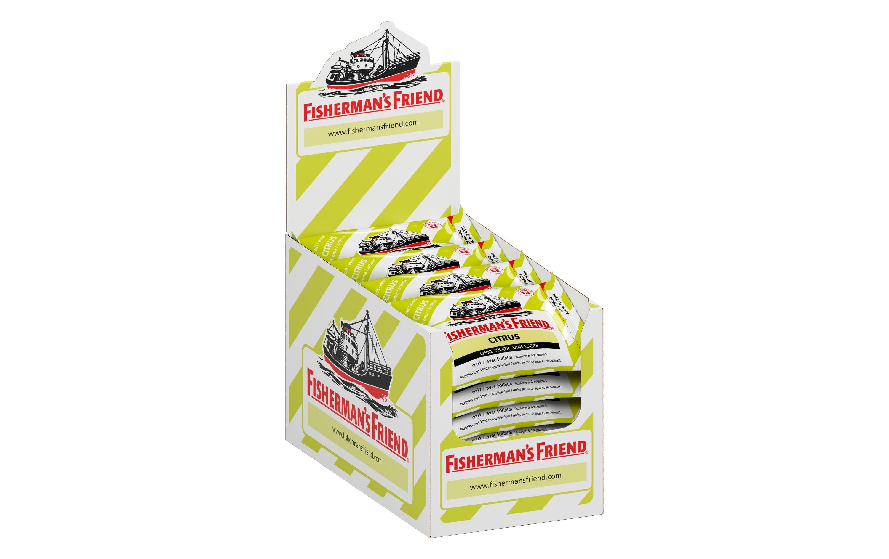 Fisherman's Friend Cirtrus – Lutschbonbons, 24 × 25 g, 6 g