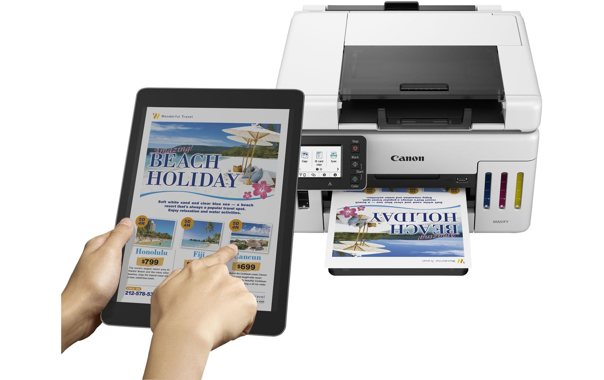 Canon MAXIFY GX6550 – Farbiges Tintenstrahl-MFP A4, 3-in-1 – USB/LAN/WLAN – Duplex, ADF – 24 S/W-Seiten pro Minute