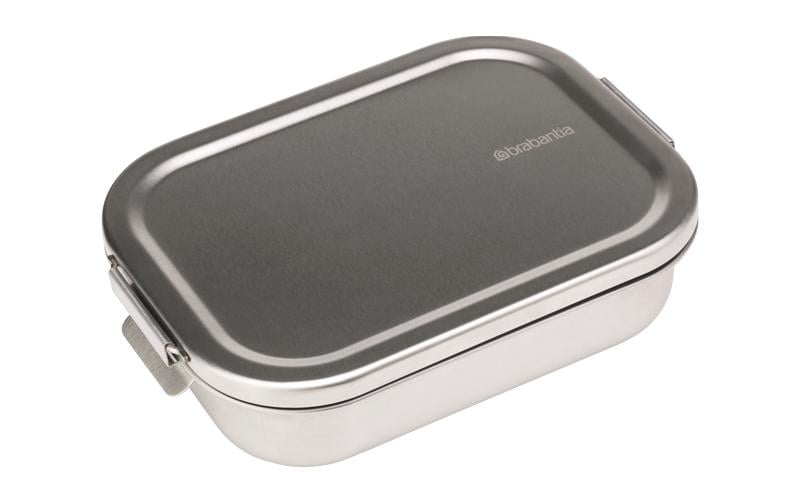 Brabantia Make & Take – Lunchbox 1,1 l, 20 × 13,5 × 5,5 cm, Edelstahl, Silber