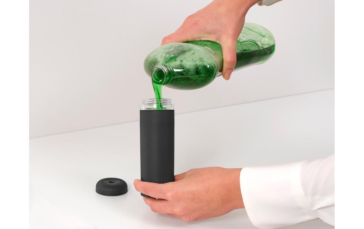 Brabantia Sink Style Seifenspender – Tisch, Silikon, Dunkelgrau, 200 ml