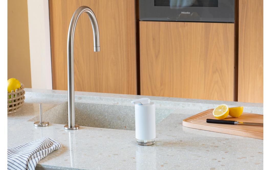 Brabantia Sink Style Seifenspender – Metall, Weiss, 200 ml