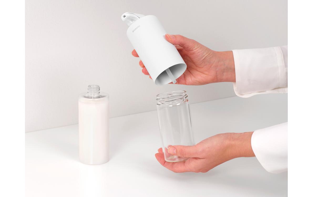 Brabantia Sink Style Seifenspender – Metall, Weiss, 200 ml