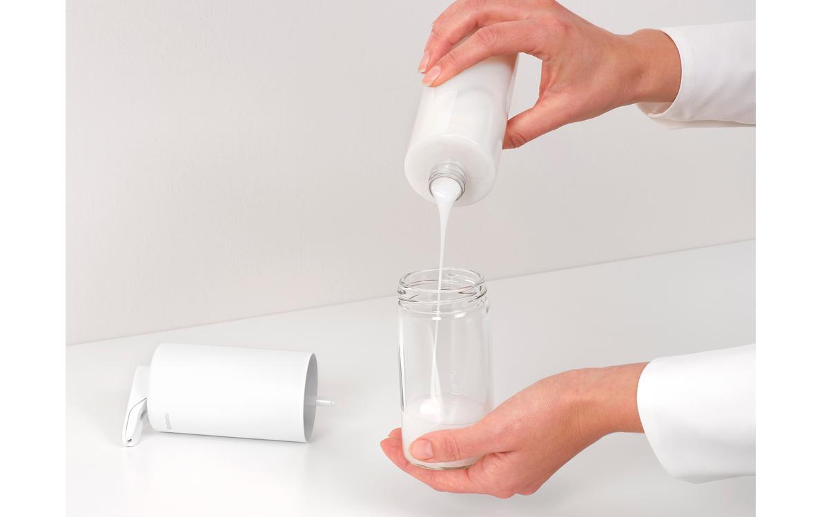 Brabantia Sink Style Seifenspender – Metall, Weiss, 200 ml