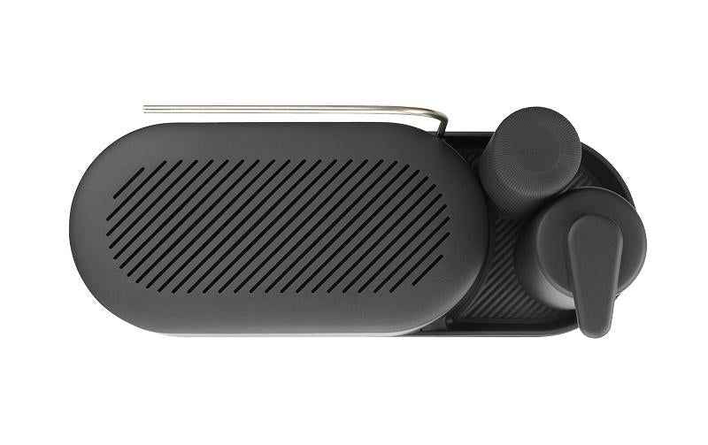 Brabantia Spülebehälter-Set – freistehend, 3er-Pack, dunkelgrau, Kunststoff (Silikon-Details)