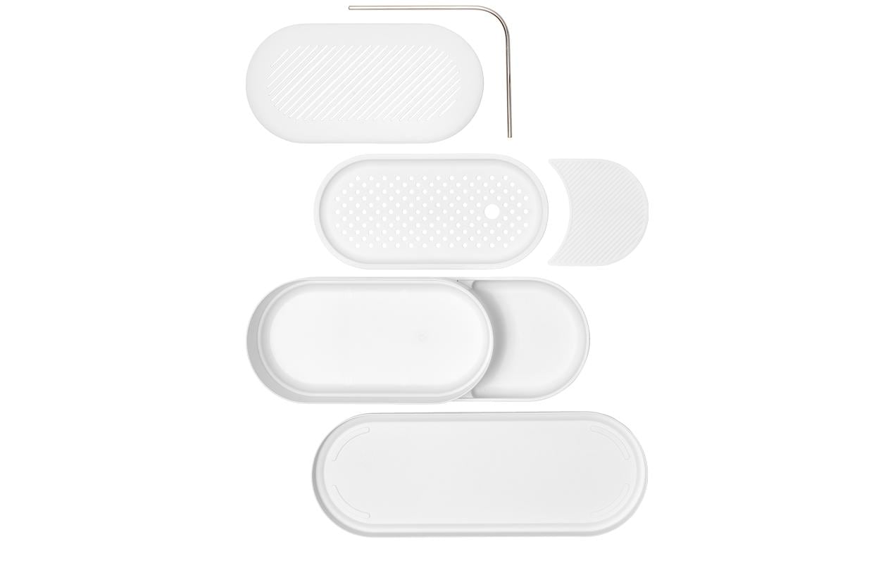 Brabantia Utensilienhalter (wandmontiert) 35,2 × 13 × 15 cm, Kunststoff/Silikon, weiss