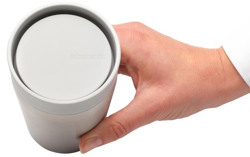 Brabantia Make & Take Thermobecher 200 ml – Doppelwandig 3 h heiss/6 h kalt, Schraubdeckel, Edelstahl